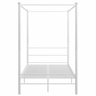 Hemelbedframe metaal wit 140x200 cm  4