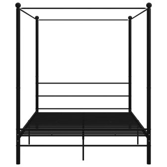 Hemelbedframe metaal zwart 160x200 cm  4