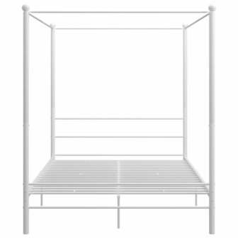 Hemelbedframe metaal wit 160x200 cm  4
