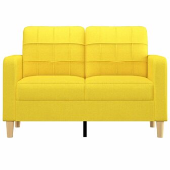 Tweezitsbank 120 cm stof lichtgeel 3