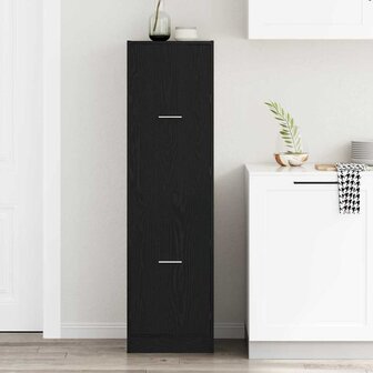 Apothekerskast Zwart eiken 40 x 41 x 144.5 cm Bewerkt hout 4
