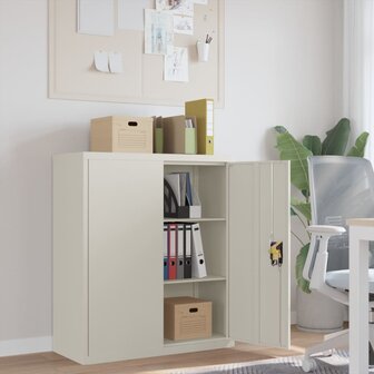 Archiefkast 90x40x105 cm staal wit 1