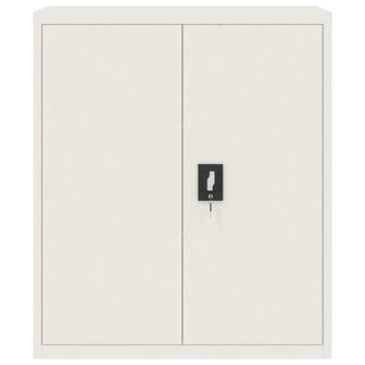 Archiefkast 90x40x105 cm staal wit 3
