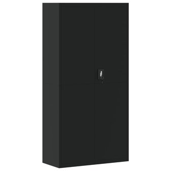 Archiefkast 90x40x180 cm staal zwart 2