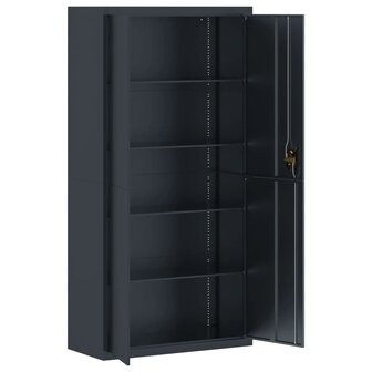 Archiefkast 90x40x180 cm staal antracietkleurig 4