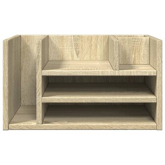 Bureau organiser 44,5x24x25 cm bewerkt hout sonoma eikenkleurig 4