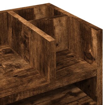 Bureau organiser 44,5x24x25 cm bewerkt hout gerookt eikenkleur 7