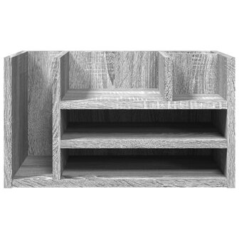Bureau organiser 44,5x24x25 cm bewerkt hout grijs sonoma eiken 4