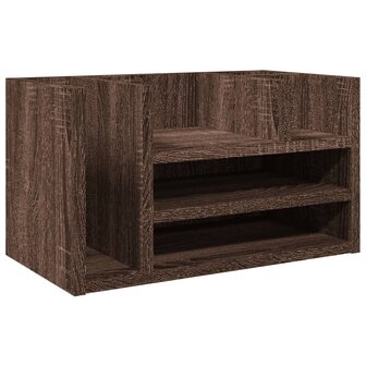 Bureau organiser 44,5x24x25 cm bewerkt hout bruin eikenkleur 2