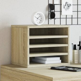 Bureau organiser 36x26x29,5 cm bewerkt hout sonoma eikenkleurig 1