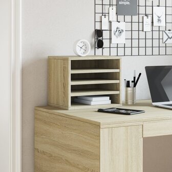 Bureau organiser 36x26x29,5 cm bewerkt hout sonoma eikenkleurig 3