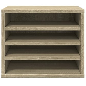 Bureau organiser 36x26x29,5 cm bewerkt hout sonoma eikenkleurig 4