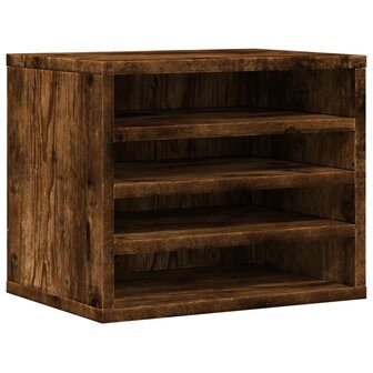 Bureau organiser 36x26x29,5 cm bewerkt hout gerookt eikenkleur 2