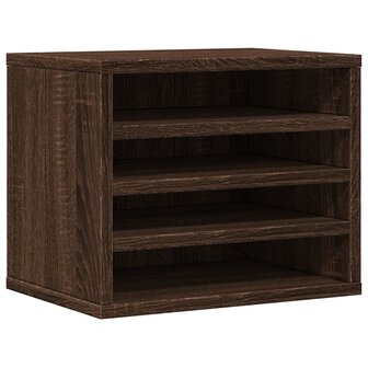 Bureau organiser 36x26x29,5 cm bewerkt hout bruin eikenkleurig 2