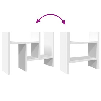 Bureau organiser 34,5x15,5x35,5 cm bewerkt hout wit 8