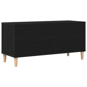 Platenkast met plank Zwart eiken 100 x 38 x 48 cm Bewerkt hout 5