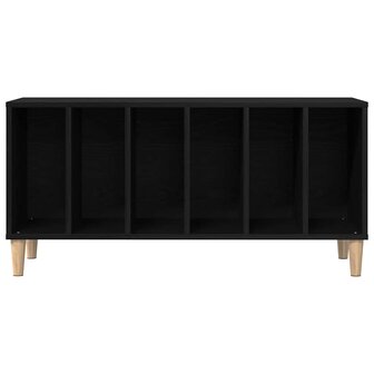 Platenkast met plank Zwart eiken 100 x 38 x 48 cm Bewerkt hout 6