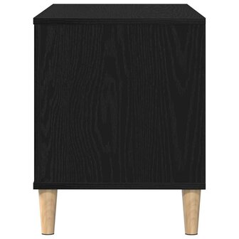Platenkast met plank Zwart eiken 100 x 38 x 48 cm Bewerkt hout 7