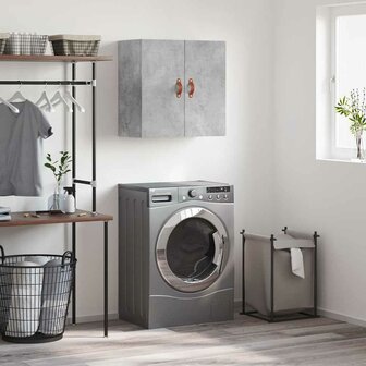 Wandkast 60x31x60 cm bewerkt hout betongrijs 1