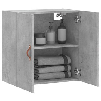 Wandkast 60x31x60 cm bewerkt hout betongrijs 4