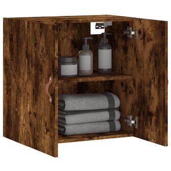 Wandkast 60x31x60 cm bewerkt hout gerookt eikenkleurig 4