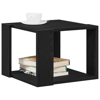 Salontafel Zwart eiken 40 x 40 x 30 cm Bewerkt hout 3
