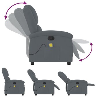 Massagestoel in donkergrijs fluweel 5