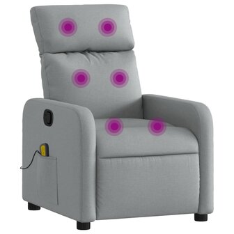 Massagestoel Lichtgrijze Stof 2
