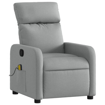 Massagestoel Lichtgrijze Stof 3