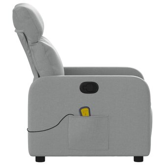 Massagestoel Lichtgrijze Stof 8