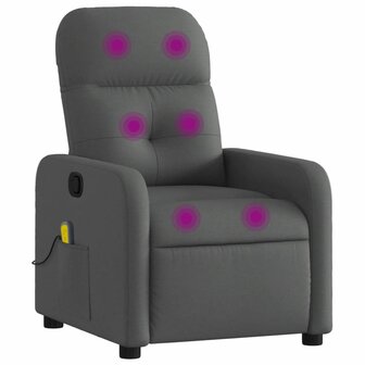 Massagestoel in donkergrijze stof 2