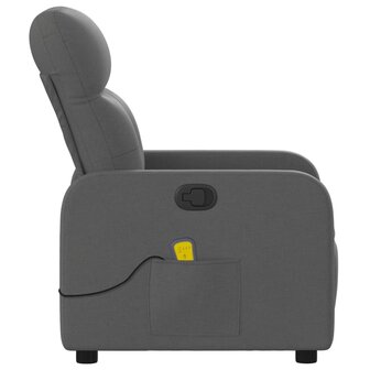 Massagestoel in donkergrijze stof 8