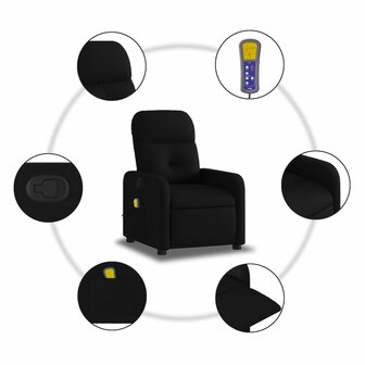 Massagestoel met zwarte stof 6