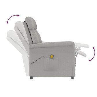 Massagestoel Lichtgrijs 70.5 x 96.5 x 95 cm Polyester 8