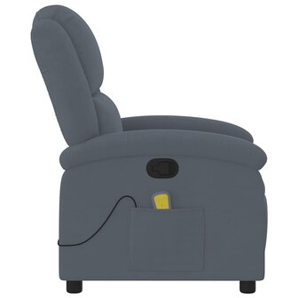 Massagestoel verstelbaar fluweel donkergrijs 6