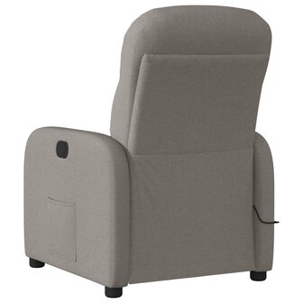 Massagestoel verstelbaar stof taupe 5