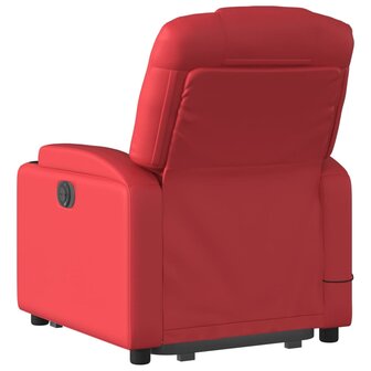 Sta-op-massagestoel verstelbaar kunstleer rood 5