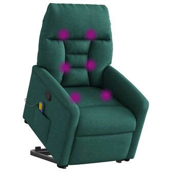 Sta-op-massagestoel verstelbaar stof donkergroen 3