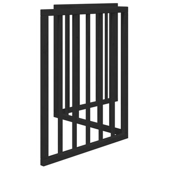 Hondenhek inklapbaar 3 panelen 150 cm populierenhout zwart 5