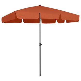 Strandparasol 200x125 cm terracottakleurig 1