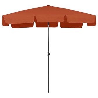 Strandparasol 200x125 cm terracottakleurig 2