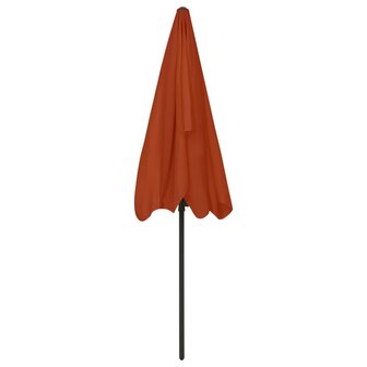 Strandparasol 200x125 cm terracottakleurig 5