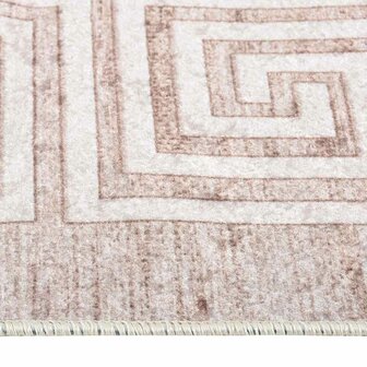 Vloerkleed wasbaar anti-slip 80x150 cm beige 3