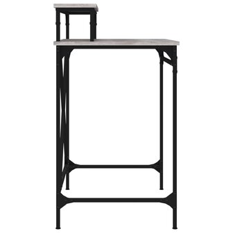 Bureau 80x50x90 cm bewerkt hout en ijzer grijs sonoma eiken 6