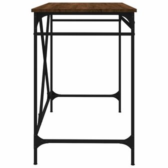 Bureau 100x50x75 cm bewerkt hout en ijzer bruin eikenkleur 6