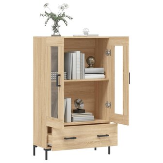 Hoge kast 69,5x31x115 cm bewerkt hout sonoma eikenkleurig 4