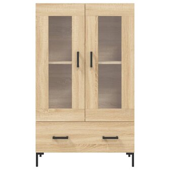 Hoge kast 69,5x31x115 cm bewerkt hout sonoma eikenkleurig 6