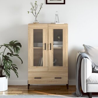 Hoge kast 69,5x31x115 cm bewerkt hout sonoma eikenkleurig 1