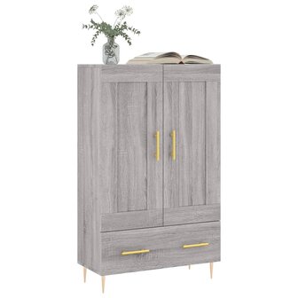 Hoge kast 69,5x31x115 cm bewerkt hout grijs sonoma eikenkleurig 3