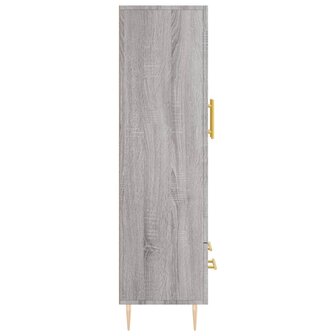 Hoge kast 69,5x31x115 cm bewerkt hout grijs sonoma eikenkleurig 7